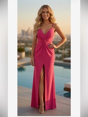 Amanda Uprichard pink maxi dress